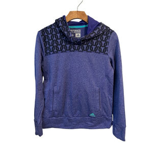 Adidas Ultimate Hoodie Womens Small Purple Black
